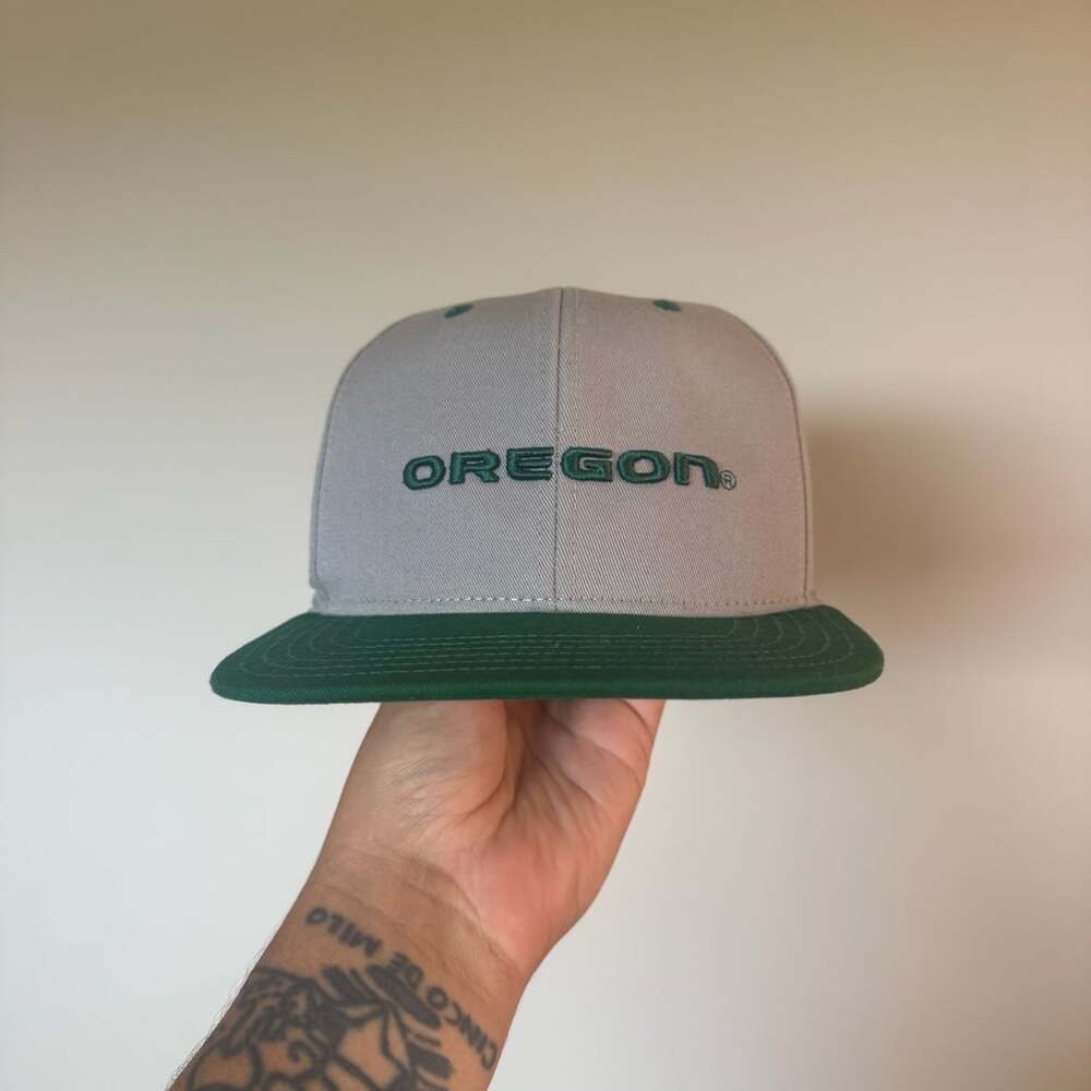 Gen 2 Oregon Youth Snapback Hat Grey Green College